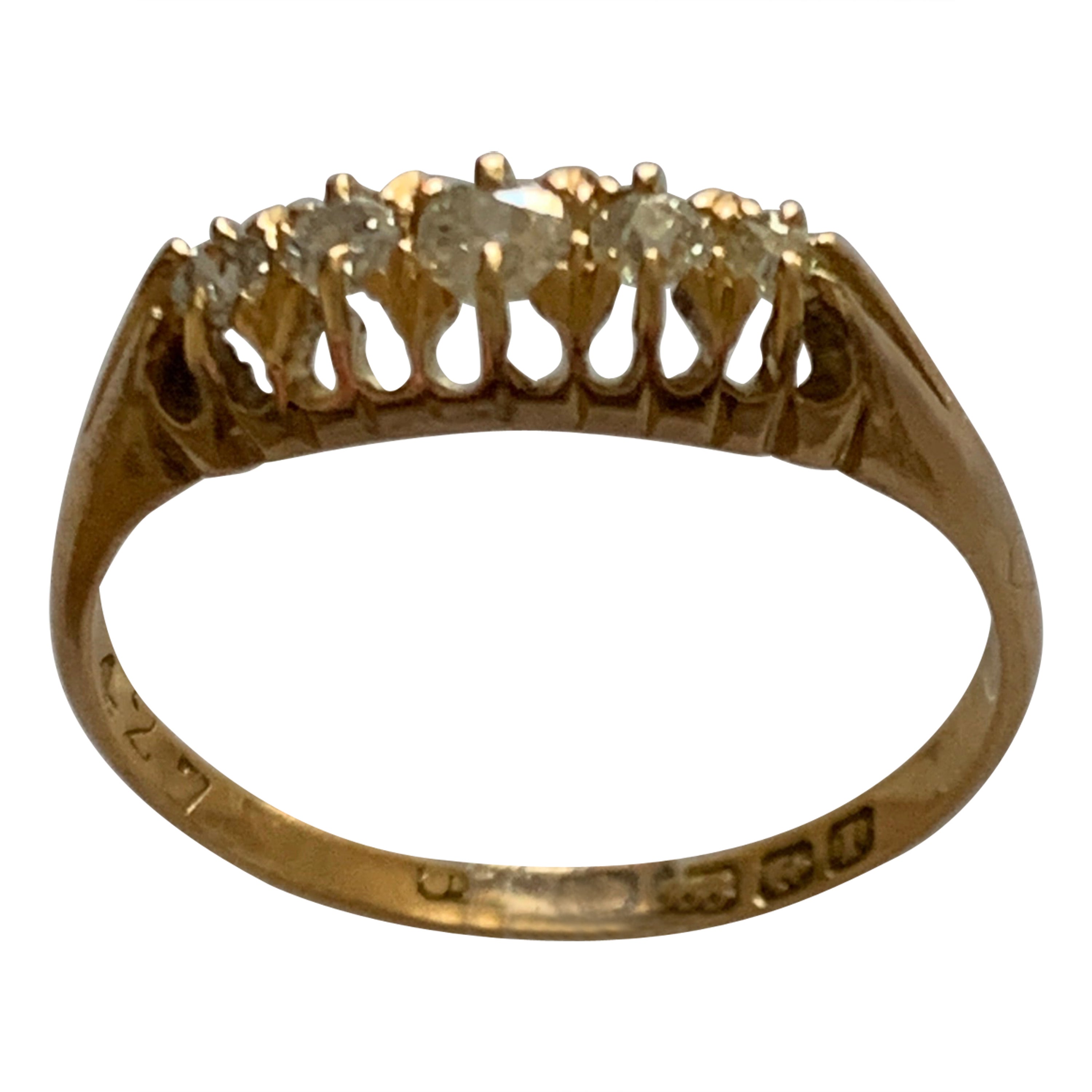 18ct Gold Antique 0.33 Carat diamond Ring For Sale