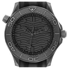 Omega Seamaster Diver Black Ceramic Mens Watch 210.92.44.20.01.003 Box Card