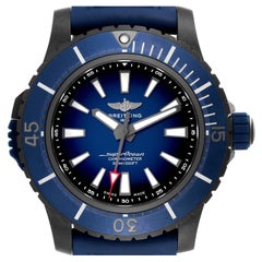 Breitling Superocean 48 Blue Dial Titanium Mens Watch V17369 Box Card