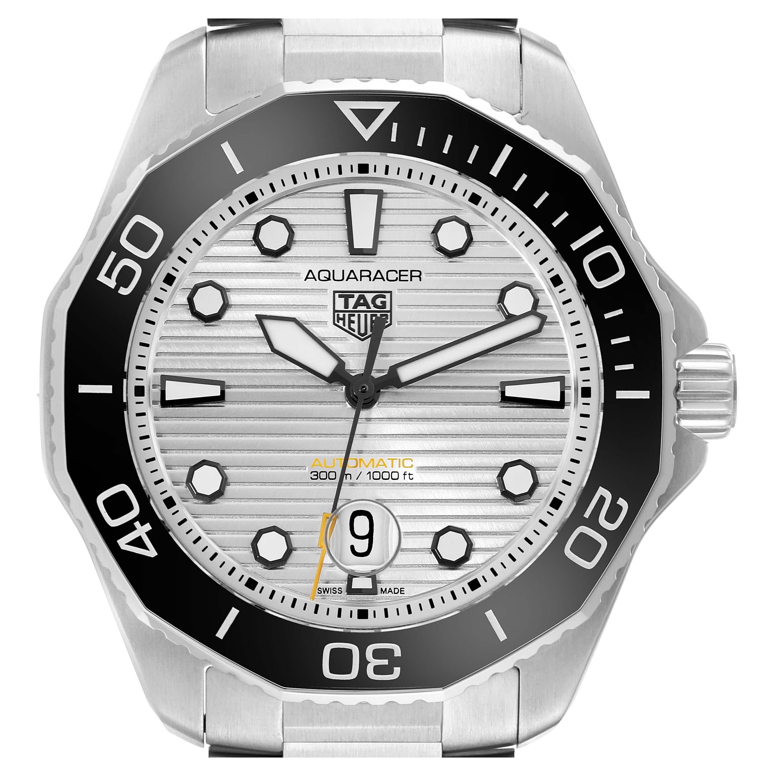 Tag Heuer Aquaracer Professional Silver Dial Steel Mens Watch WBP201C For Sale