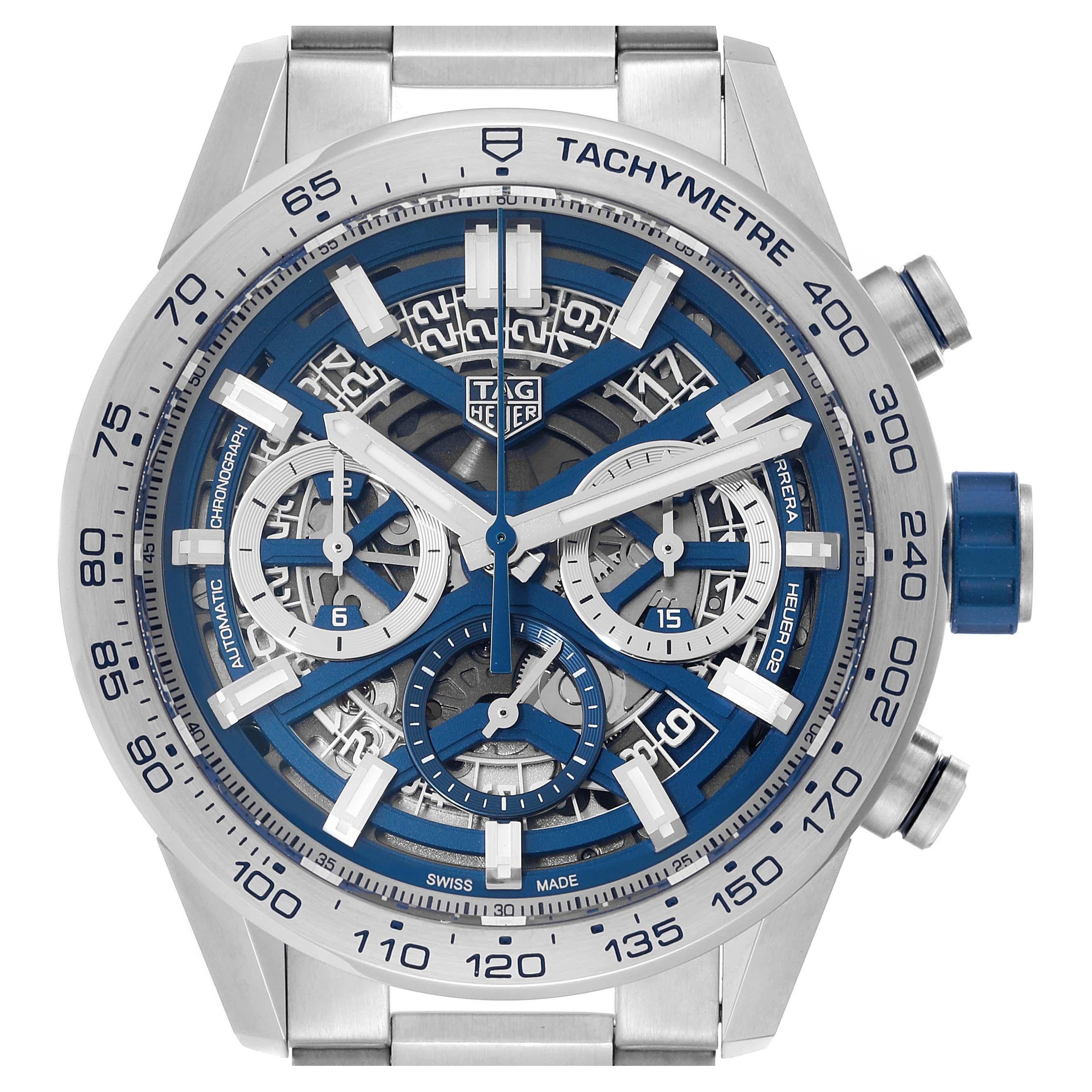 Tag Heuer Carrera Skeleton Dial Japan Limited Edition Steel Mens Watch  For Sale