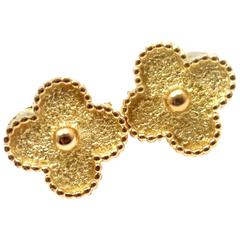 VAN CLEEF & ARPELS Vintage Alhambra Yellow Gold Earrings
