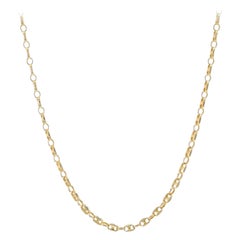 Yellow Gold Gucci Link Chain Necklace 21 1/2" - 14k Puffy Anchor Italy