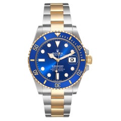 Rolex Submariner 41 Steel Yellow Gold Blue Dial Mens Watch 126613 Box Card