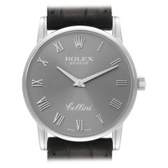Rolex Cellini Classic Slate Dial White Gold Mens Watch 5116 Papers
