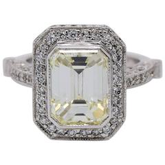 5 carat Emerald Cut Diamond Cocktail Ring