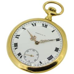 Antique 1905 Patek Philippe and Shreve and Co 18K Yellow Gold Pocket Watch