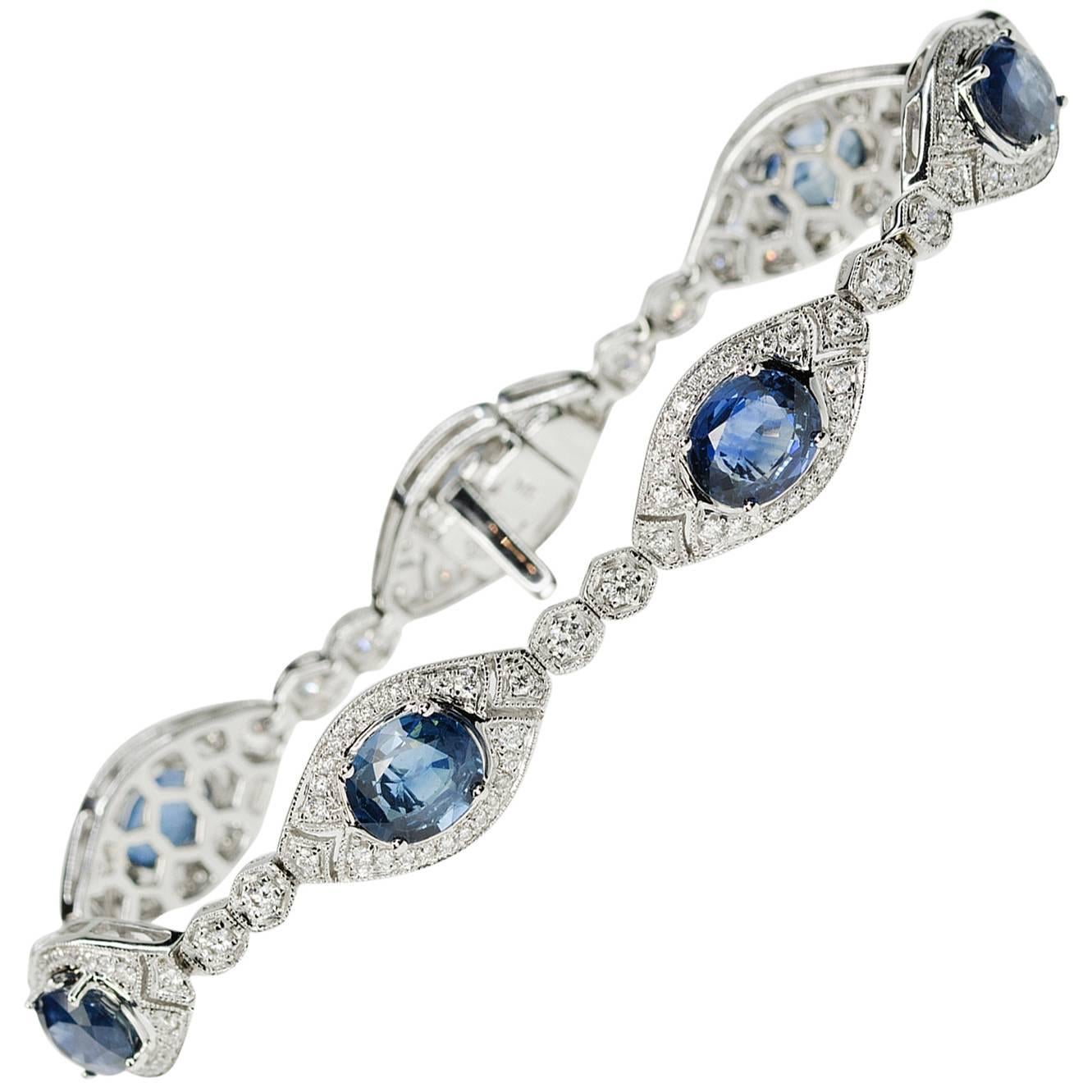 Sapphire  Diamond Bracelet