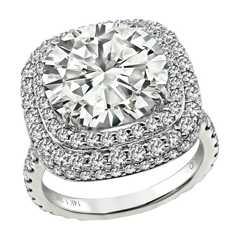 GIA Certified 4.20ct Diamond Engagement Ring For Sale