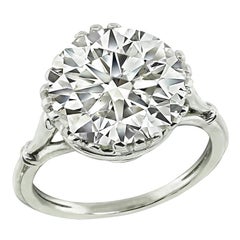 Vintage 5.02ct Diamond Platinum Engagement Ring