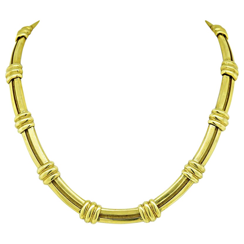 Tiffany & Co Yellow Gold Necklace For Sale