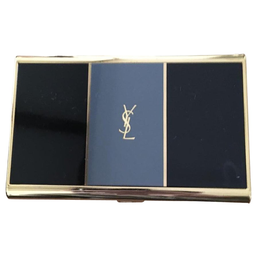 “YSL” Yves Saint Laurent Gold Plated Retro Cigarette Case For Sale