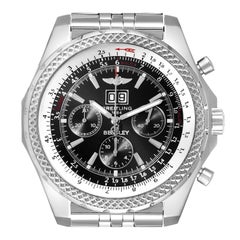 Breitling Bentley Motors Montre chronographe en acier pour hommes A44362 avec boîte et papiers d'origine