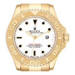 Rolex Yachtmaster 40mm Yellow Gold White Dial Mens Watch 16628
