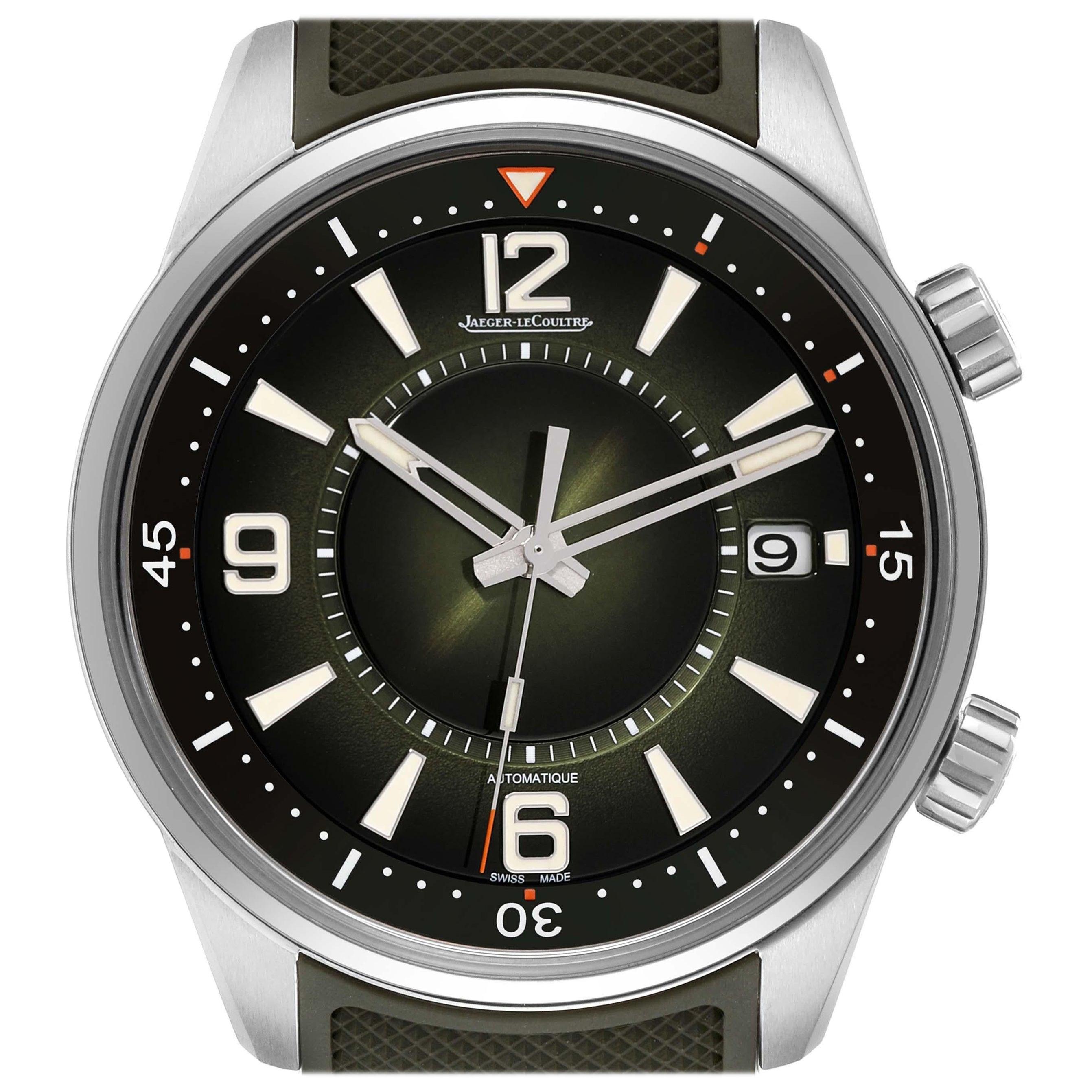 Jaeger LeCoultre Polaris Date Steel Mens Watch 857.8.A0.S Q906863J For Sale