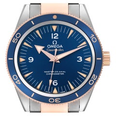 Omega Seamaster 300 Titanium Rose Gold Mens Watch 233.60.41.21.03.001 Box Card