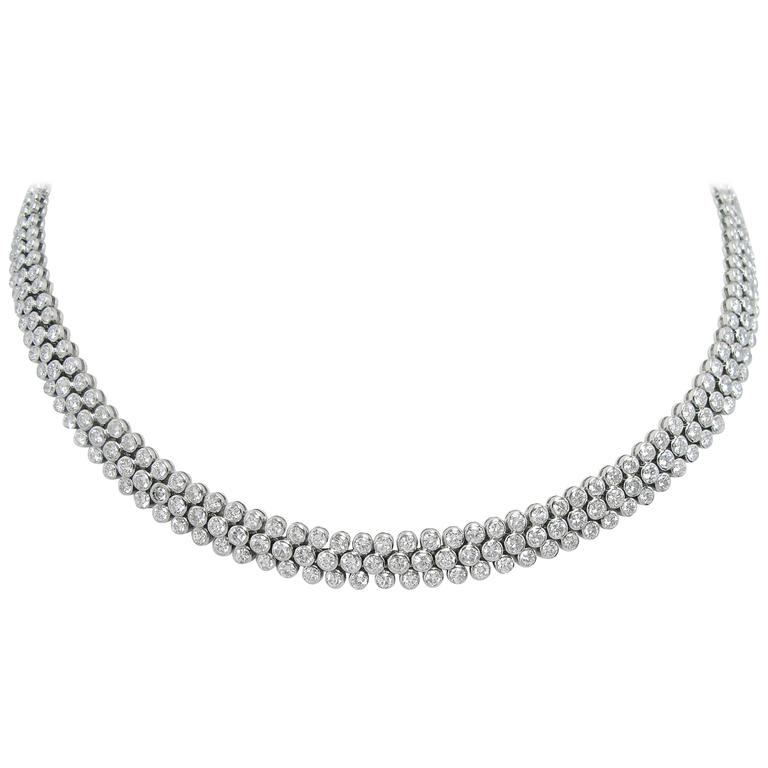 Cartier Paris Diamond Platinum Necklace 