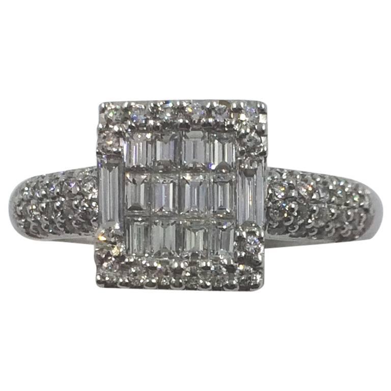 Modernist Diamond Ring For Sale
