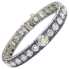 Art Deco Sapphire & Diamond Bracelet