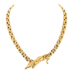 Cartier 18K Yellow Gold Maillon Panthere Link Chain Retro Necklace