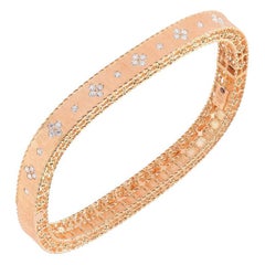 Roberto Coin Princesse Fleur Or Rose Bracelet Diamant Femme 7771211AXBAX