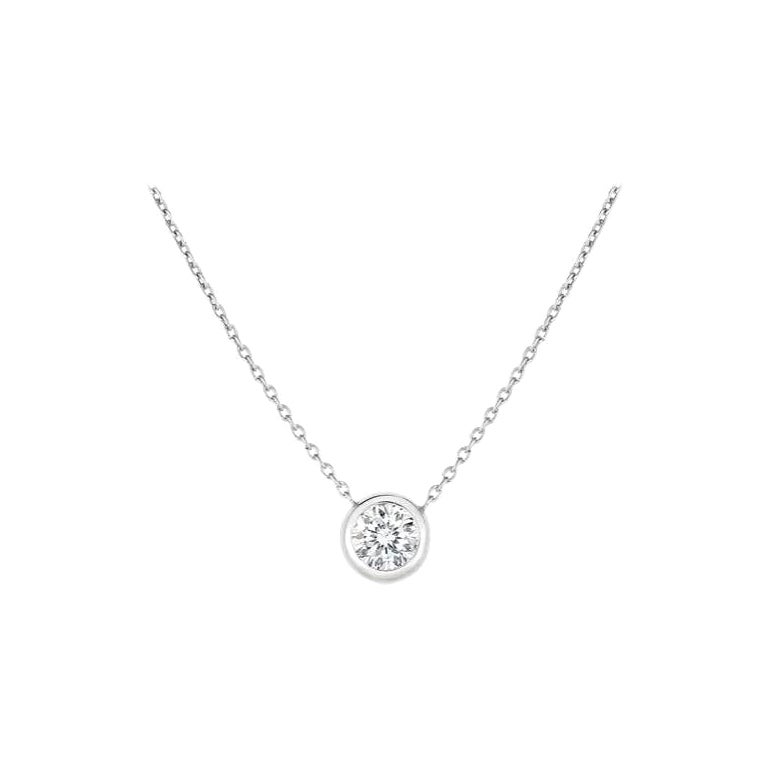 Roberto Coin Bezel Set Solitaire Necklace 001954AWCH20