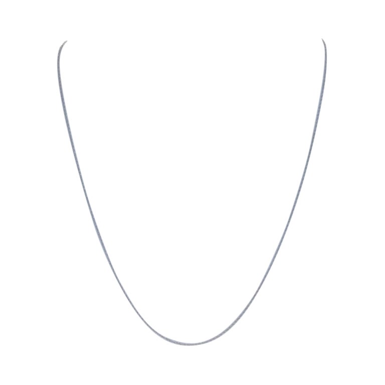 White Gold Prince of Wales Chain Necklace 18" - 14k For Sale
