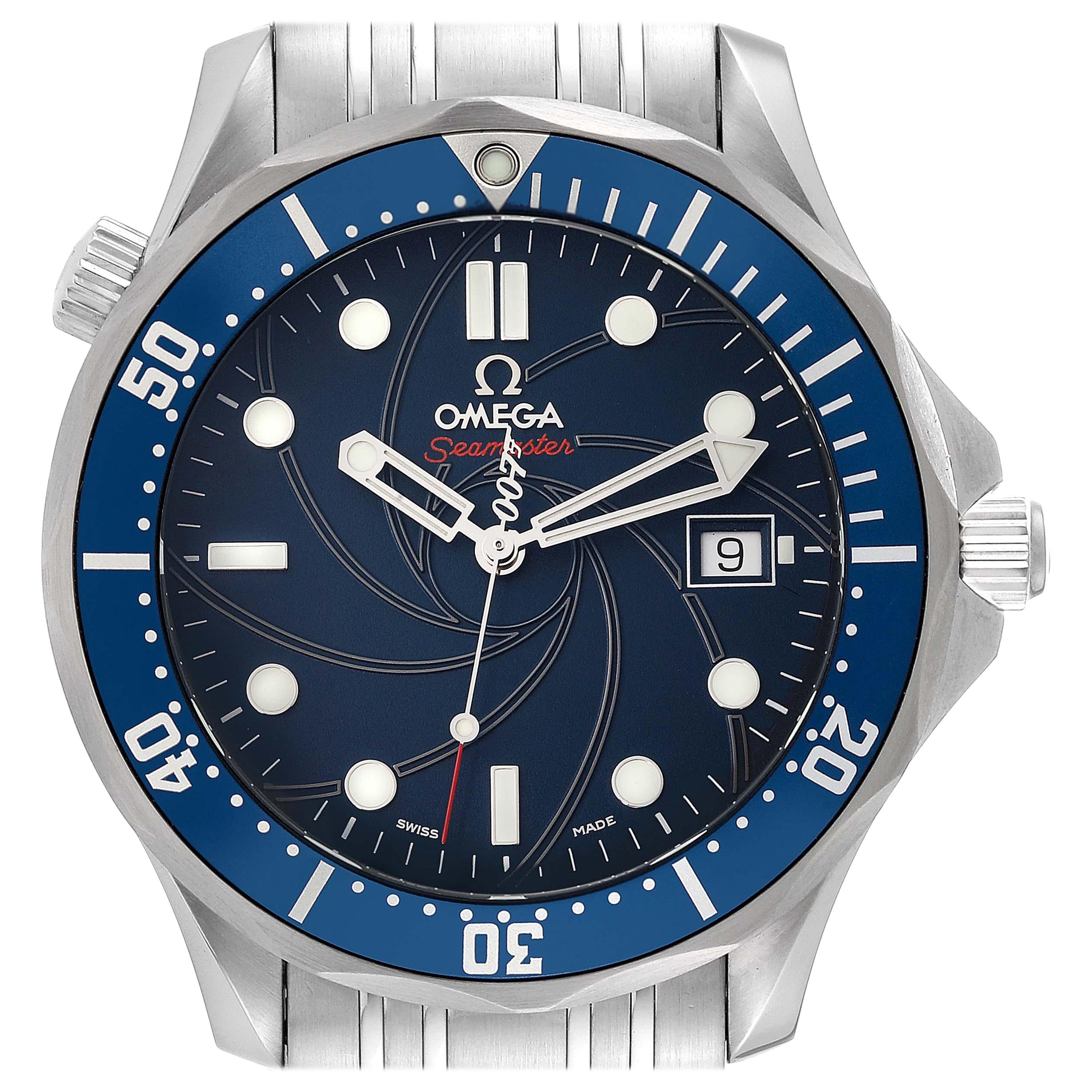 Omega Seamaster Bond 007 Limited Edition Steel Mens Watch 2226.80.00 Box Card en vente
