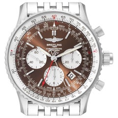 Used Breitling Navitimer Rattrapante Chronograph Steel Mens Watch AB0310