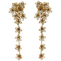 Vintage Luise Diamond Daisy Chain Earrings