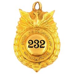 Historical Milwaukee Fire Department Commemorative Medallion 14kt March 1 1923