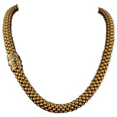 Fope Tubular Italiano Priofili Oro 18K 83,80 gr. Collar tejido