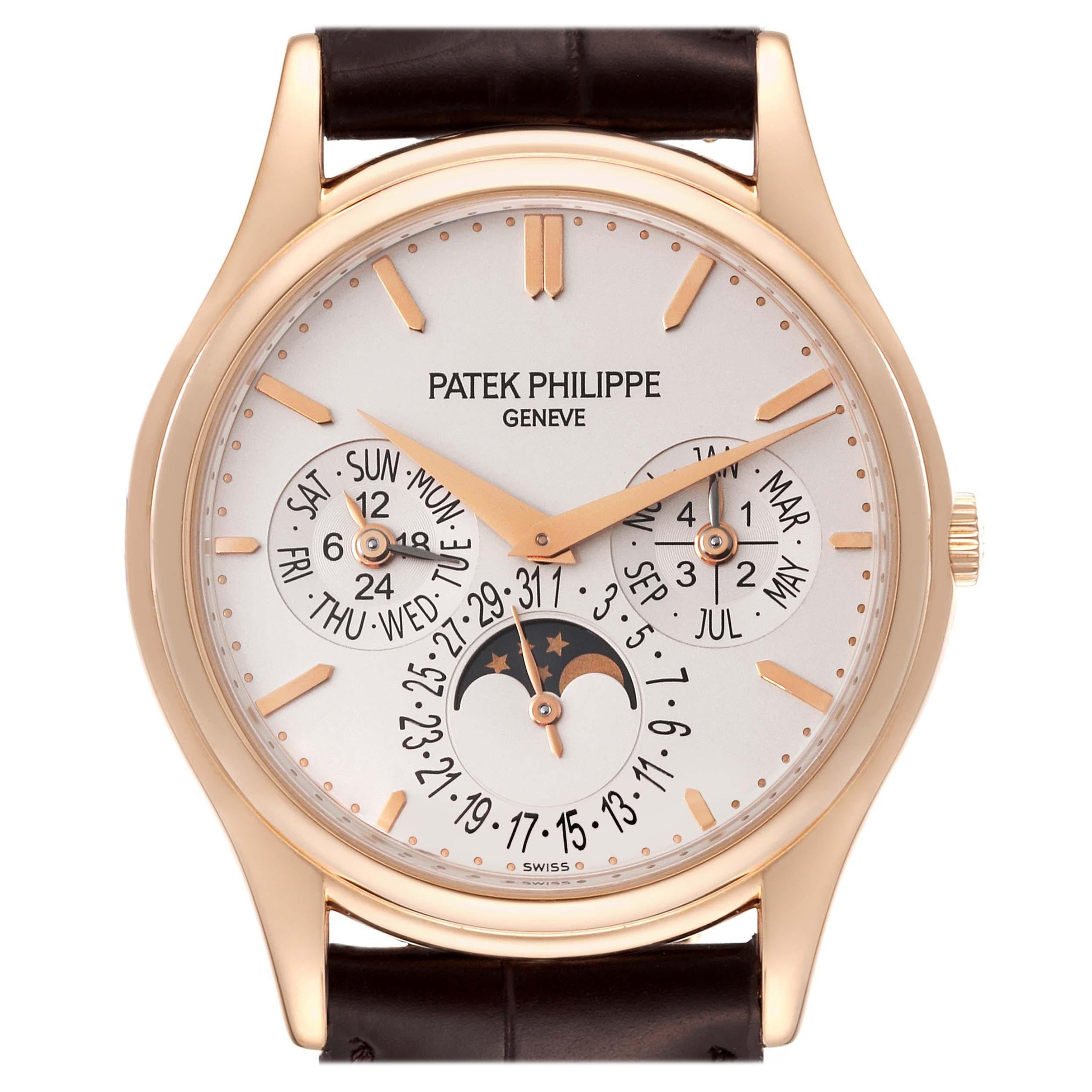 Patek Philippe Complicated Perpetual Calendar Rose Gold Mens Watch 5140R en vente