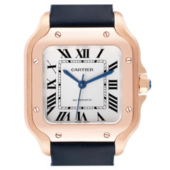 Cartier Santos Rose Gold Automatic Ladies Watch WGSA0028 Card