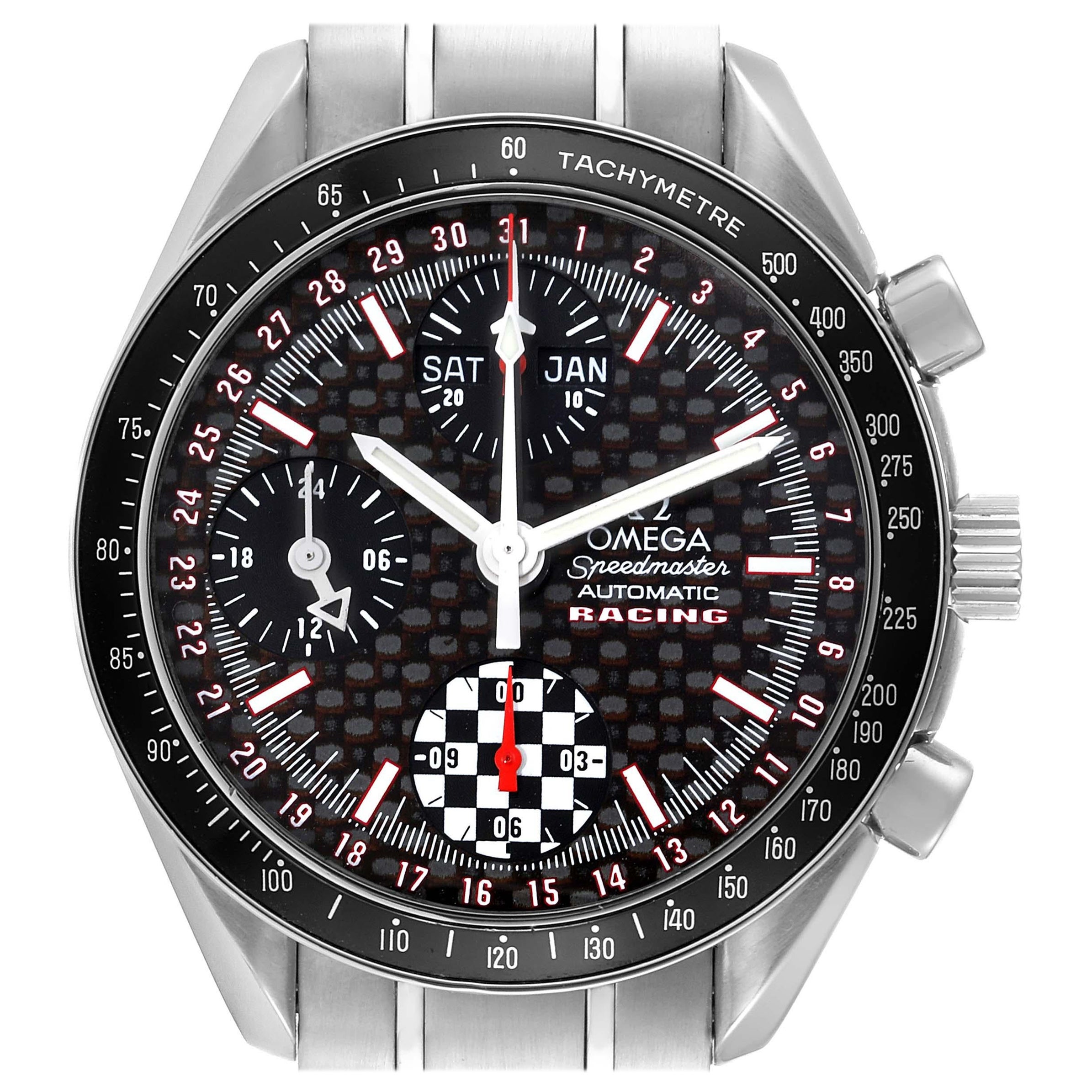 Omega Speedmaster Day Date Schumacher Limited Edition Steel Mens Watch For Sale