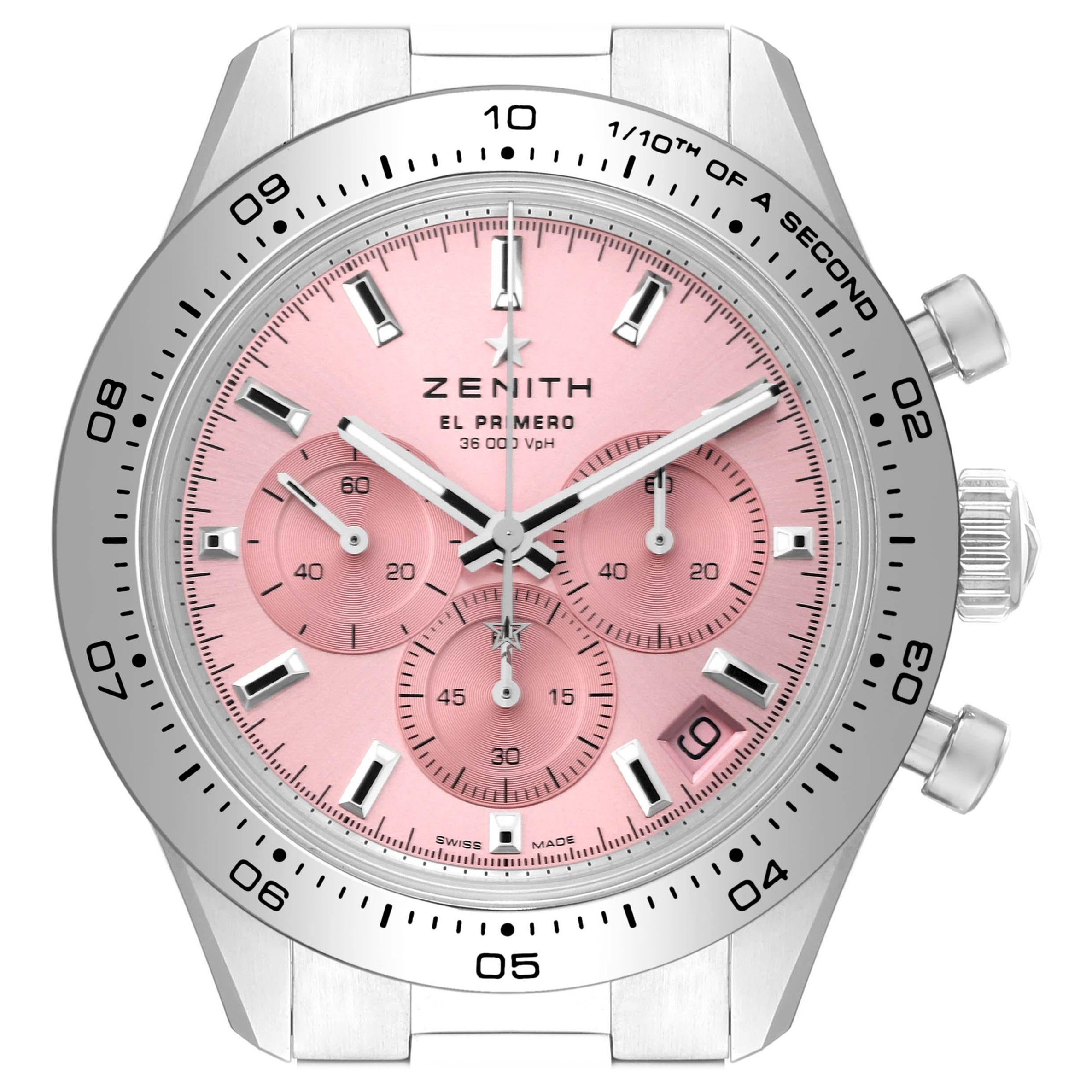 Zenith Chronomaster Sport Pink Limited Edition Steel Watch 03.3109.3600 Unworn