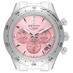 Zenith Chronomaster Sport Pink Limited Edition Steel Watch 03.3109.3600 Unworn