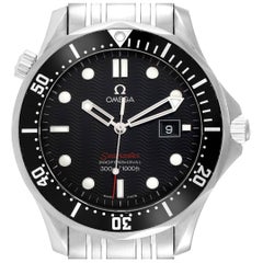 Omega Seamaster Quartz Black Dial Steel Mens Watch 212.30.41.61.01.001