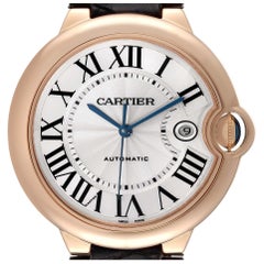 Used Cartier Ballon Bleu Rose Gold Automatic Mens Watch W6900651
