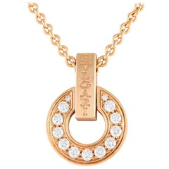 Bvlgari 18K Rose Gold 0.37ct Diamond Necklace BV14-012924