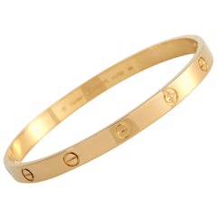 Cartier LOVE 18K Yellow Gold Bracelet Size 19 CA23-012424