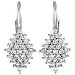 18K White Gold 1.20ct Diamond Drop Earrings MF03-020124