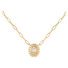 14K Yellow Gold 0.30ct Diamond Necklace PN15062