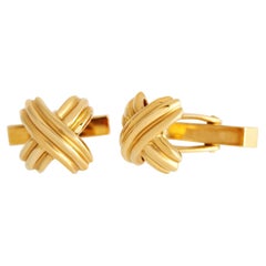 Tiffany & Co. 18K Yellow Gold Ribbed Cufflinks TI17-012524