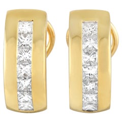 Tiffany & Co. 18K Yellow Gold 1.40ct Diamond Hoop Earrings TI20-020124