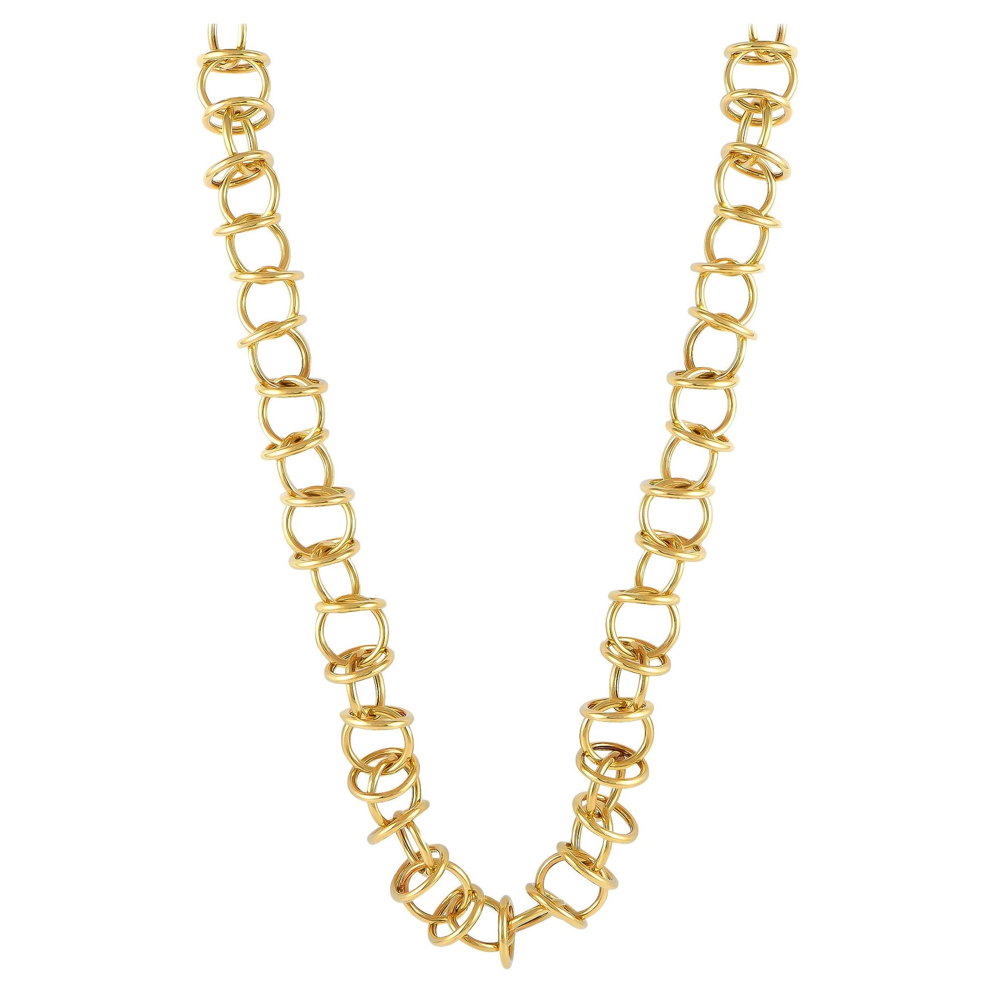 Tiffany and Co. Diamond Necklace Platinum Topped 18K Yellow Gold For ...