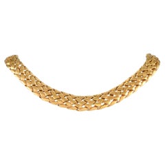 Used Van Cleef & Arpels Van Cleef & Arpels 18K Yellow Gold Basket Weave Necklace