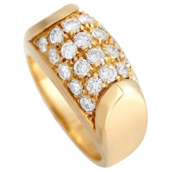 Bvlgari Tronchetto 18K Yellow Gold 0.75ct Diamond Ring BV04-012224