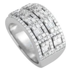 14K White Gold 3.77ct Diamond Ring MF27-012324