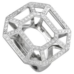 Tiffany & Co. Paloma Picasso 18K White Gold 1.25ct Diamond Geometric Ring